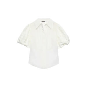 Mint Velvet White Organza Puff Sleeve Shirt